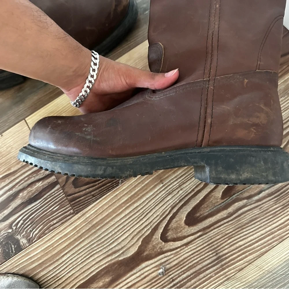 RED WING 2231 Pecos Men 10.5 E Steel Toe Leather Pull On Safety Work Boot